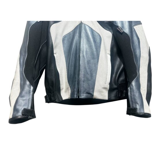 Cortech Impulse Motorcycle Jacket Men 2XL Leather Black Metallic Reflective Pads - Picture 5 of 16